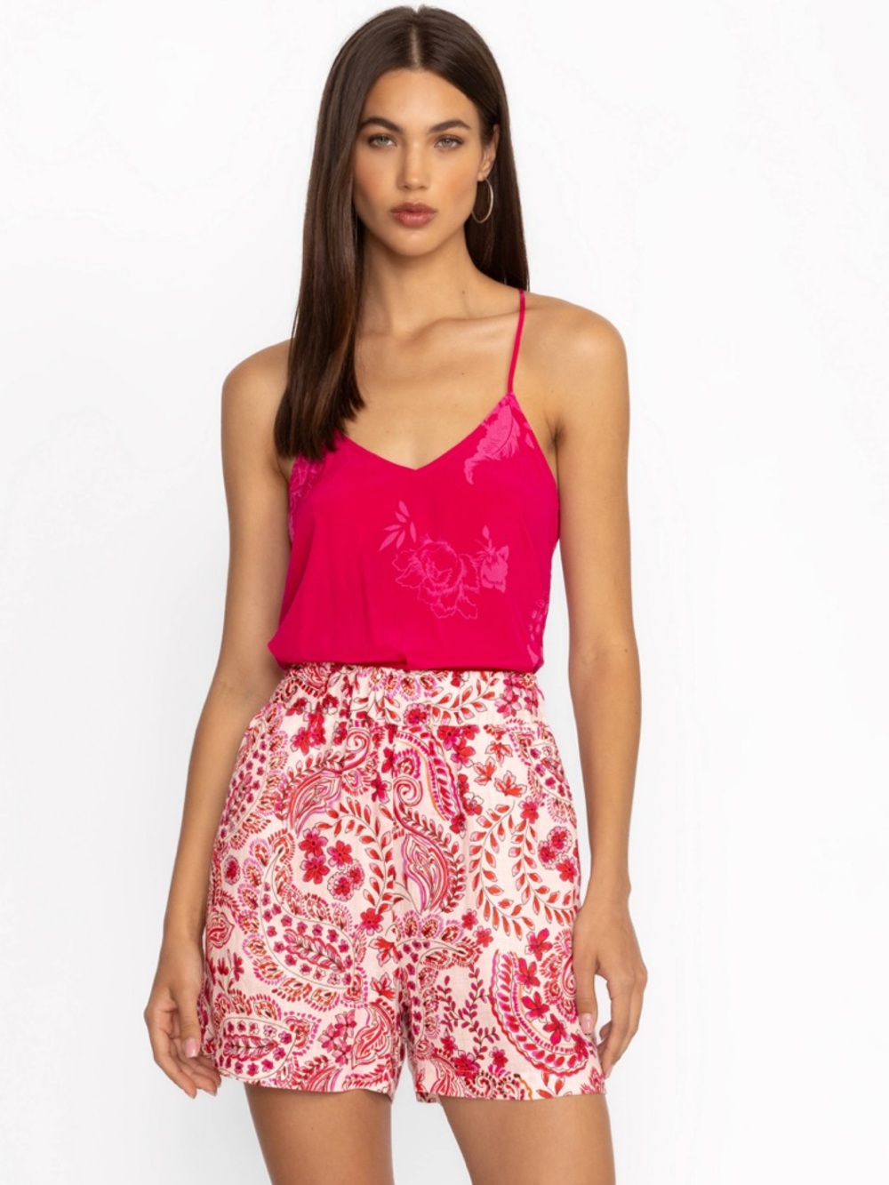 Johnny Was Workshop Lillet Linen Shorts in Lillet Paisley floral Size Medium - Picture 10 of 10